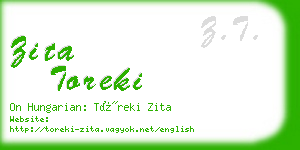 zita toreki business card